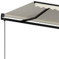 vidaXL Automaticky zaťahovacia markíza 400x350 cm krémová