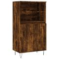 vidaXL Vysoká skrinka dymový dub 60x36x110 cm spracované drevo