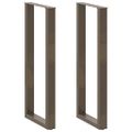 vidaXL Nohy barového stola v tvare U, 2 ks, prírodná oceľ, 50 x (110-111) cm, oceľ