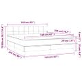 vidaXL Posteľ boxsping s matracom a LED sivohnedá 160x200 cm látka