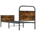 vidaXL Posteľný rám bez matraca 75x190 cm dub sonoma kompozitné drevo