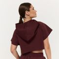 Dámska mikina Cropped Relay Fig - GymBeam, veľkosť L, 100% nylon