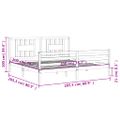 vidaXL Posteľný rám s čelom medovo-hnedý 200x200 cm masívne drevo
