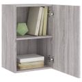 vidaXL TV nástenné skrinky 2 ks sivé sonoma 40,5x30x60cm kompoz. drevo