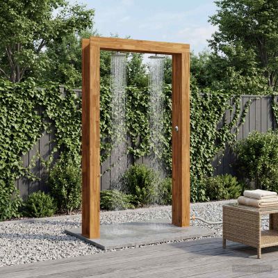 vidaXL Externá sprcha 226 cm Masívne akáciové drevo a nerezová oceľ