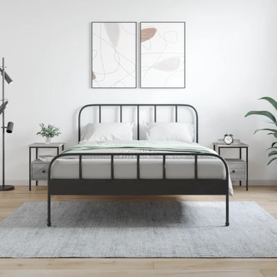 vidaXL Nočné stolíky 2 ks sivý dub sonoma 34x36x50 cm kompozitné drevo