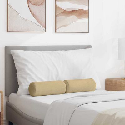 vidaXL Podložkové vankúše 2 pcs Šedá zelená Ø 15 x 40 cm