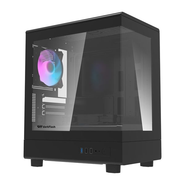 Počítačová skriňa Darkflash DB330M + 3 ventilátory (čierna)