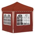 vidaXL Prístrešok na párty 195 x 195 x 245 cm Tehlová Oxfordská látka