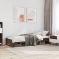 vidaXL Posteľný rám bez matraca hnedý dub 90x200 cm kompozitné drevo