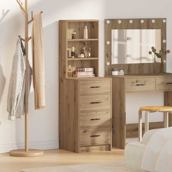 vidaXL Highboard dub artisan 40 x 41 x 135 cm Kompozitné drevo