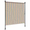 vidaXL Vonkajšia roleta žlto-biela 200x270 cm látka a oceľ