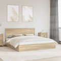 vidaXL Úložná posteľ Sonoma dub 180 x 200 cm Kompozitné drevo