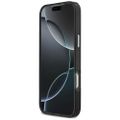 Puzdro Karl Lagerfeld Magsafe IML trblietavé s kovovým rámom fotoaparátu a tlačidlami s motívom Karl a Choupette pre iPhone 17 Pro Max čierne
