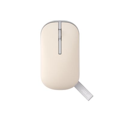 ASUS MD100/Cestovná/Optická/1 600 DPI/USB+BT/Béžová