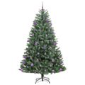 vidaXL Umelý Sklápací Vianočný Stromček Zelená 180 cm PVC a kov