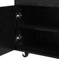 vidaXL Barový vozík Čierny dub 60 x 39.5 x 89 cm Kompozitné drevo