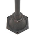 vidaXL Záhradná stĺpová lampa E27 220 cm hliníková 2-lampáše bronzová