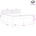 vidaXL Posteľ boxspring s matracom Tmavomodrá 140 x 190 cm Zamat