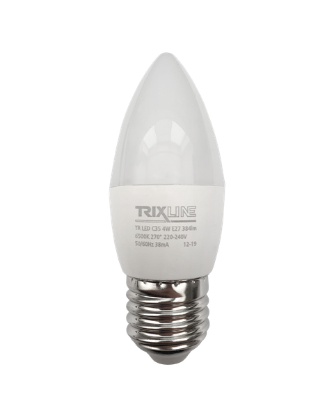 LED žiarovka Trixline 4W E27 C35 denné svetlo