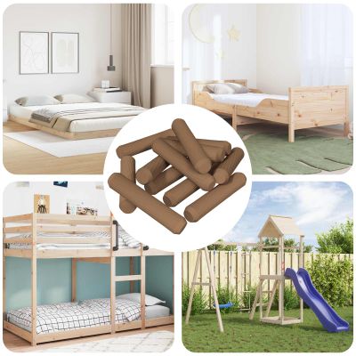 vidaXL Drevené kolíky 12 pcs Hnedá Ø 8 x 35 mm Drevený masív