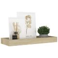vidaXL Terasové nástenné police 2 ks dub 40x15x4 cm MDF