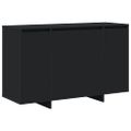 vidaXL Servírovacia skriňa Čierna 120 x 41 x 75 cm Kompozitné drevo