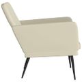 vidaXL Kreslo krémové 61x78x80 cm umelá koža