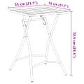 vidaXL Bistro stôl Tmavozelená 55 x 55 x 72,5 cm Práškovaná oceľ