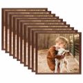 vidaXL Fotorámiky na stôl, koláž 10 ks, hnedé 20x20 cm, MDF