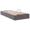 vidaXL Otomanový posteľný rám s úložiskom Biely 90 x 200 cm Umelá koža