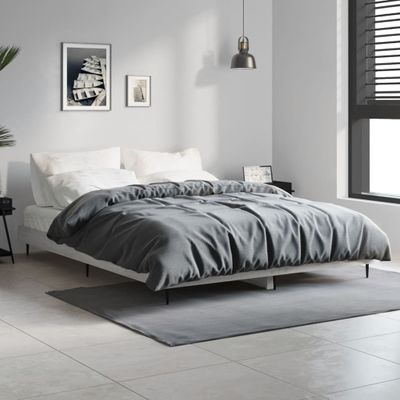 vidaXL Posteľný rám sivý dub sonoma 135x190 cm kompozitné drevo