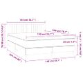 vidaXL Posteľný rám boxsping s matracom tmavomodrý 140x200 cm zamat