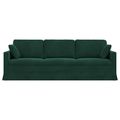 vidaXL Pohovka Tmavozelená 228 x 78 x 80 cm Zamat
