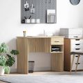 vidaXL Stôl Sonoma dub 90 x 49 x 75 cm Kompozitné drevo