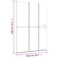 vidaXL Skladací sprchový kút ESG 100x140 cm biely