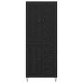 vidaXL Highboard Čierny dub 69,5 x 34 x 180 cm Kompozitné drevo