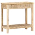 vidaXL Konzolový stolík 80x35x74 cm masívne mangovníkové drevo