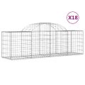 vidaXL Oblúkový gabionový kôš 18 ks 200x50x60/80 cm pozinkované železo