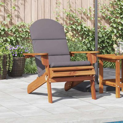 vidaXL Adirondack Záhradná stolička s vankúšmi masívne akáciové drevo