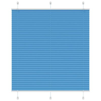 vidaXL Plisovaná roleta modrá 115x100 cm, šírka látky 114,4 cm, polyester