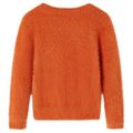 vidaXL Detský pletený sveter pálený oranžový 92
