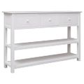 vidaXL Komoda biela 115x30x76 cm drevená