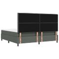 vidaXL Posteľ s pružinovým rámom Tmavo šedá 200 x 200 cm látka