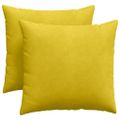 vidaXL Vankúše na pohovku 2 pcs Žltá 45 x 45 cm Kordúrová tkanina