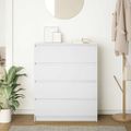 vidaXL Komoda biela 80x35x99 cm spracované drevo