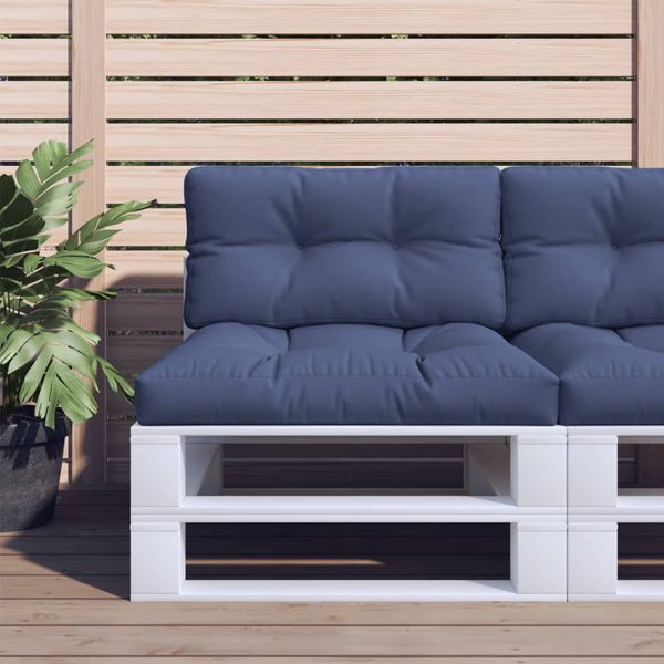 vidaXL Podložka na paletový nábytok námornícka modrá 80x40x12 cm látka
