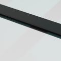 vidaXL Posuvné dvere s kovaním čierne 76x205 cm ESG sklo
