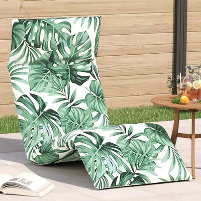 vidaXL Skladacie ležadlo s listovým vzorom 175x54x8,5 cm, oxfordská látka