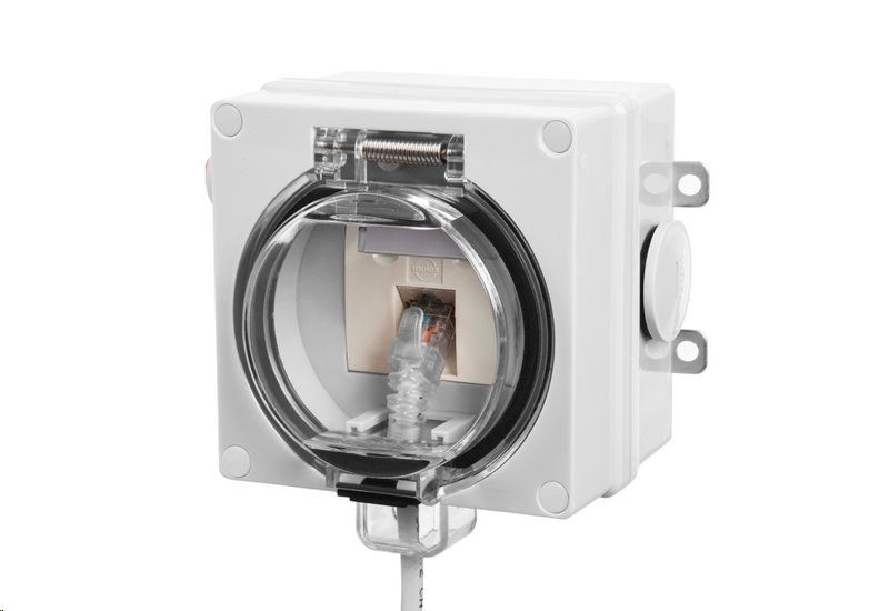 Zásuvka nástěnná datová Famatel TITAN 79285-83 IP66 1xRJ45 CAT-6A